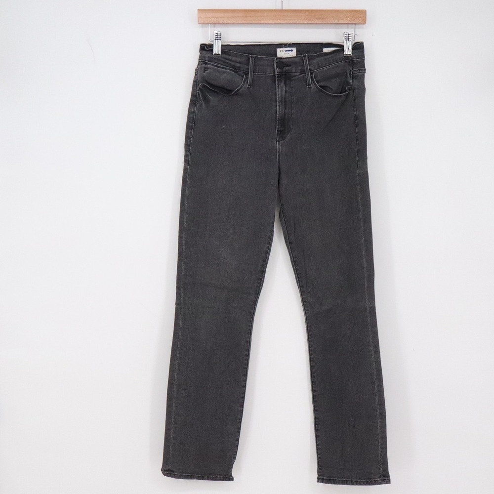 Frame Jeans Womens 27 Le High Straight Tierra Black High Rise Excellent